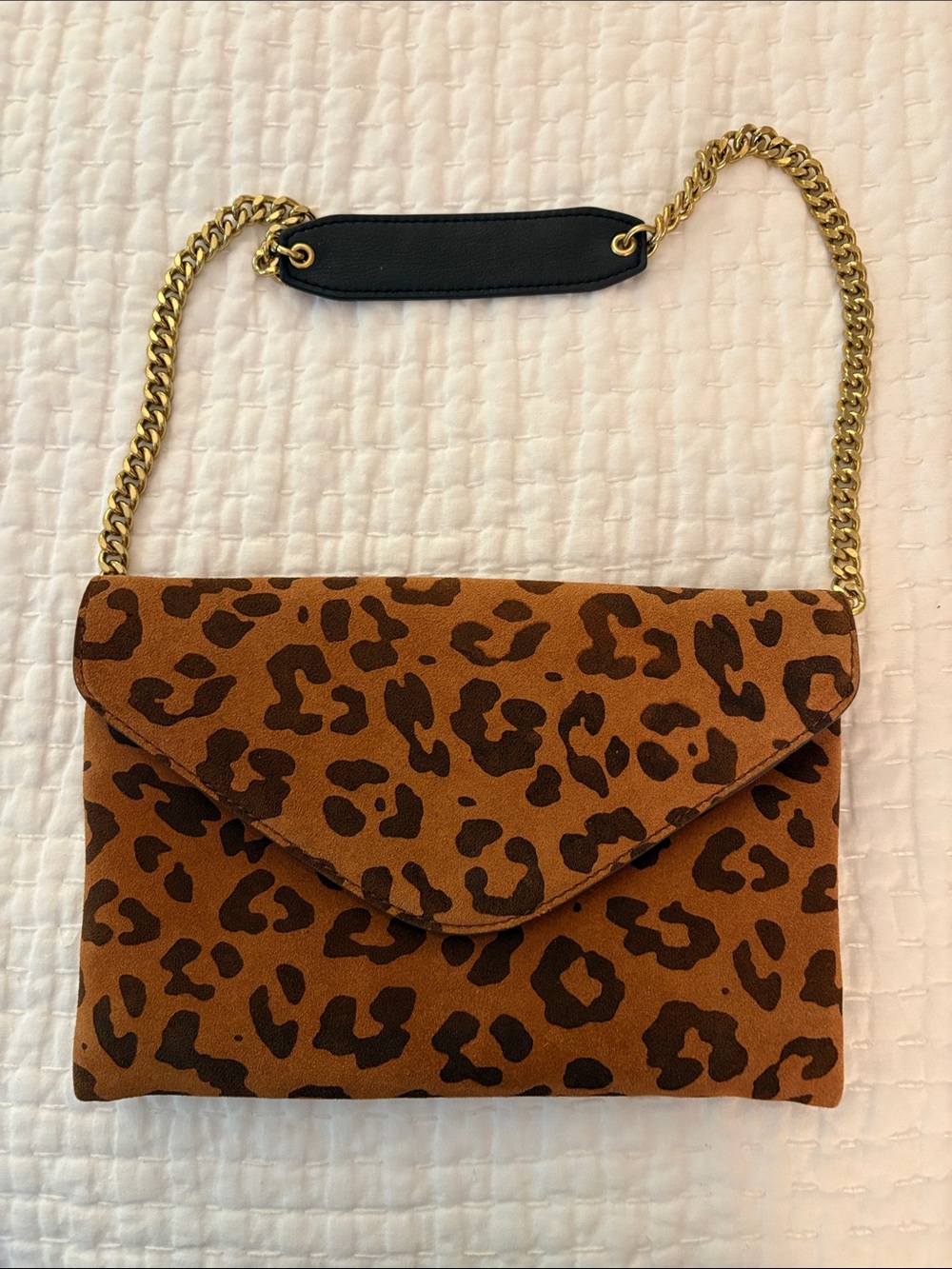 J. Crew suede leopard print bag!